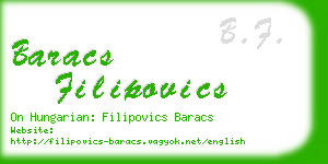 baracs filipovics business card